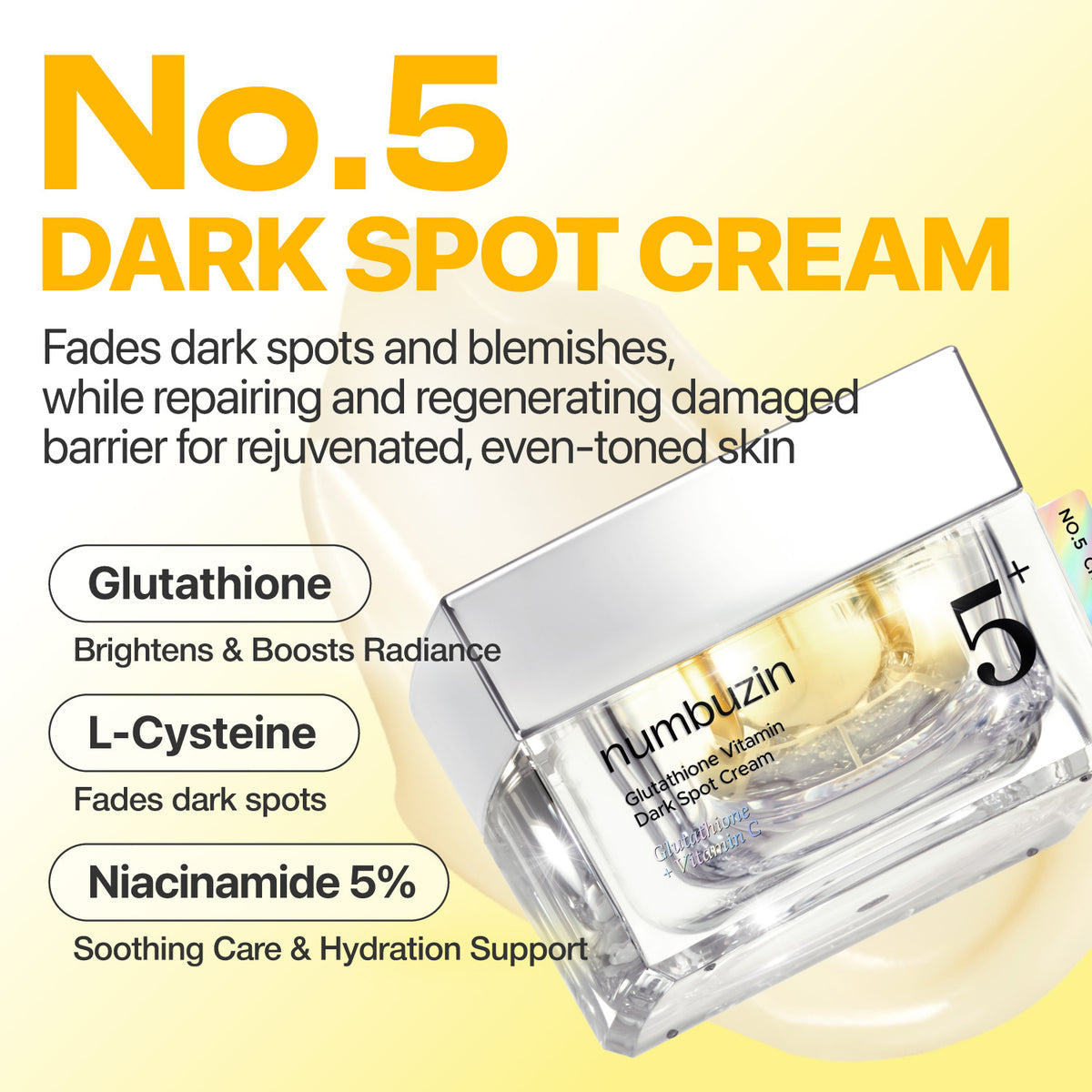 Numbuzin 5+ Glutathione Vitamin Dark Spot Cream