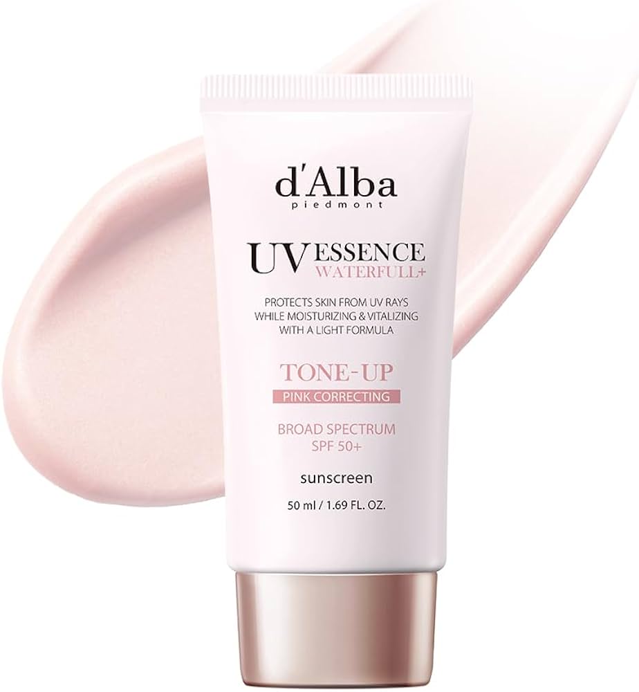 D’Alba UV Essence Waterfull + Tone-Up Pink Correcting Sun Cream