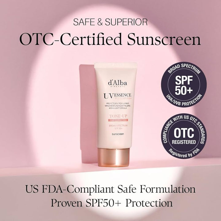 Translation missing: en.D’Alba UV Essence Waterfull + Tone-Up Pink Correcting Sun Cream