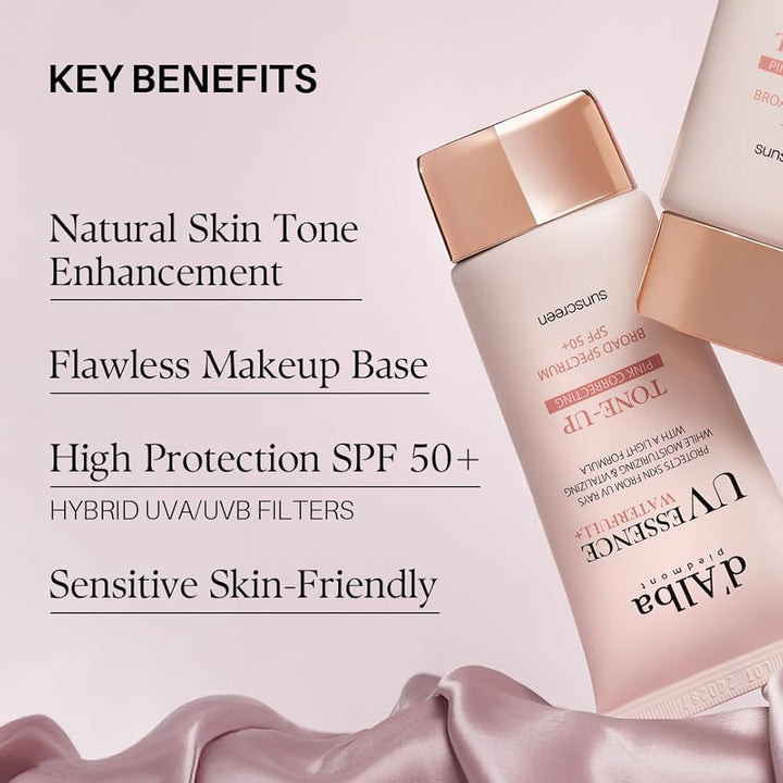Translation missing: en.D’Alba UV Essence Waterfull + Tone-Up Pink Correcting Sun Cream
