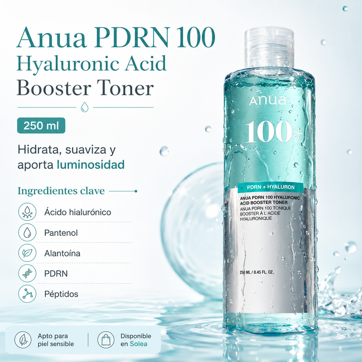 Translation missing: en.[Tónico facial] Anua PDRN 100 HYALURONIC ACID BOOSTER TONER 250ml