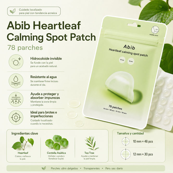 Translation missing: en.[Parche para acné] Abib Heartleaf Calming Spot Patch (78ea)